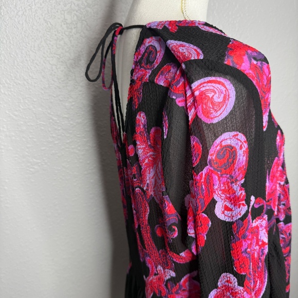 Free People  Intimately  Printed Symphony Sheer Tunic dress. Medium -cp - Picture 7 of 12